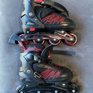 Kids Black and Red Rollerblades